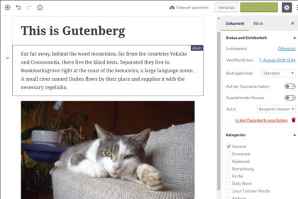 WordPress - Gutenberg Editor